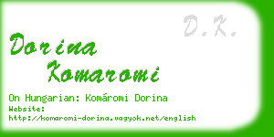 dorina komaromi business card