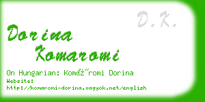 dorina komaromi business card